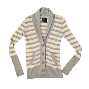 Y2K Aeropostale Striped Cardigan Sweater Size S Bella Swan Preppy Twee Grunge